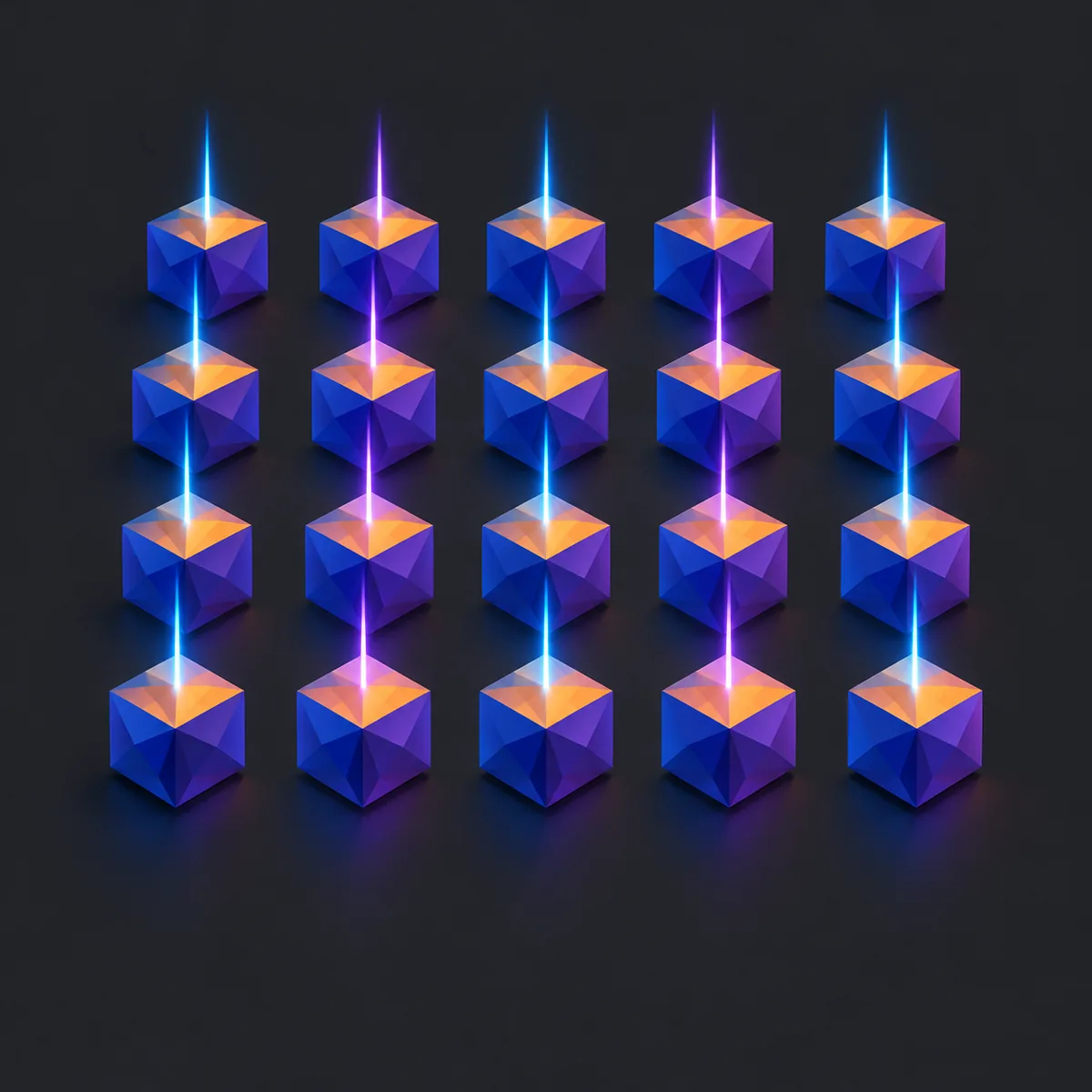 Des cubes activés tous en même temps : le calcul parallèle