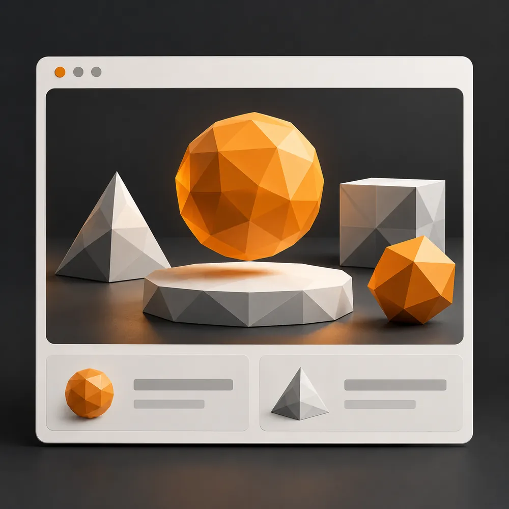 Une page web qui contient une application 3D complète