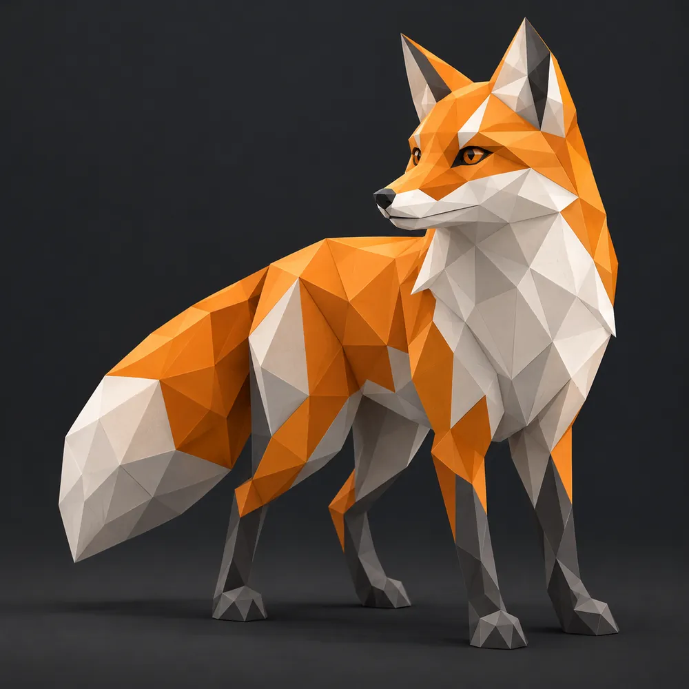Un objet 3D dont on voit le maillage de triangles